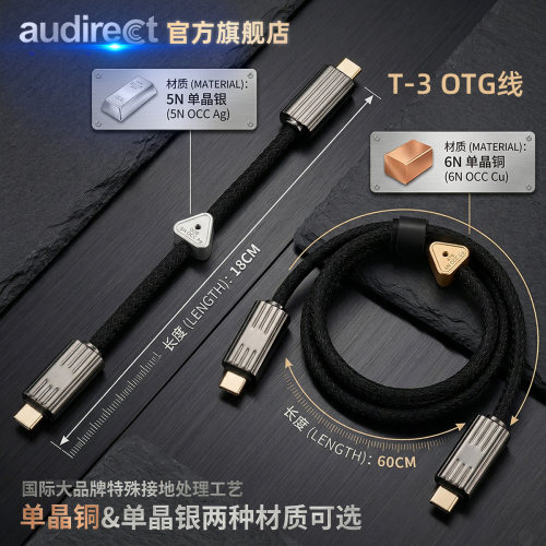 audirectT-3单晶银小尾巴解码线