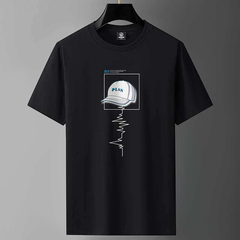 纯棉短袖t恤男新款宽松学生帅气男装青少年休闲男生t血