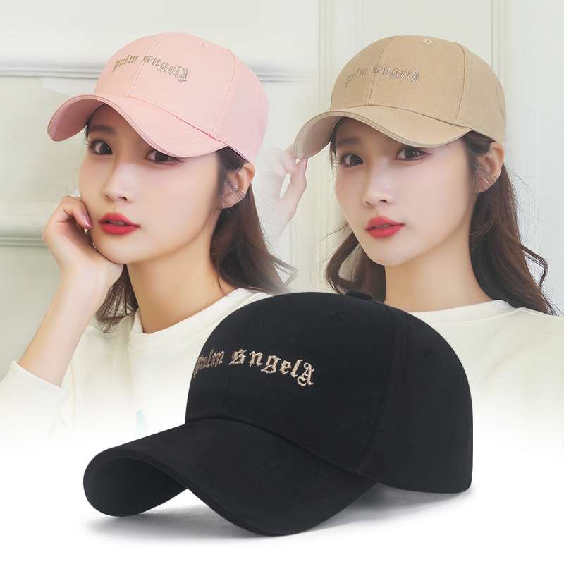 女士帽子春秋季韩版新款金线刺绣韩文棒球帽男棉质休闲遮阳鸭舌帽