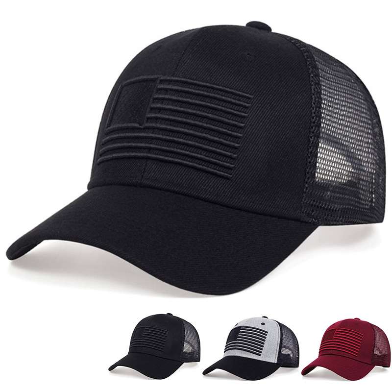 欧美春夏季新款男女美国国旗刺绣防嗮棒球帽男女时尚休闲鸭舌帽子