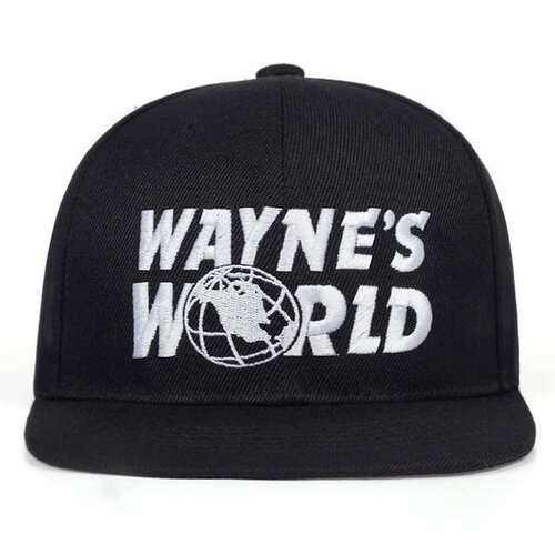 新款WAYNE'S WORLD棒球帽时尚风格刺绣男女士嘻哈运动帽防晒帽