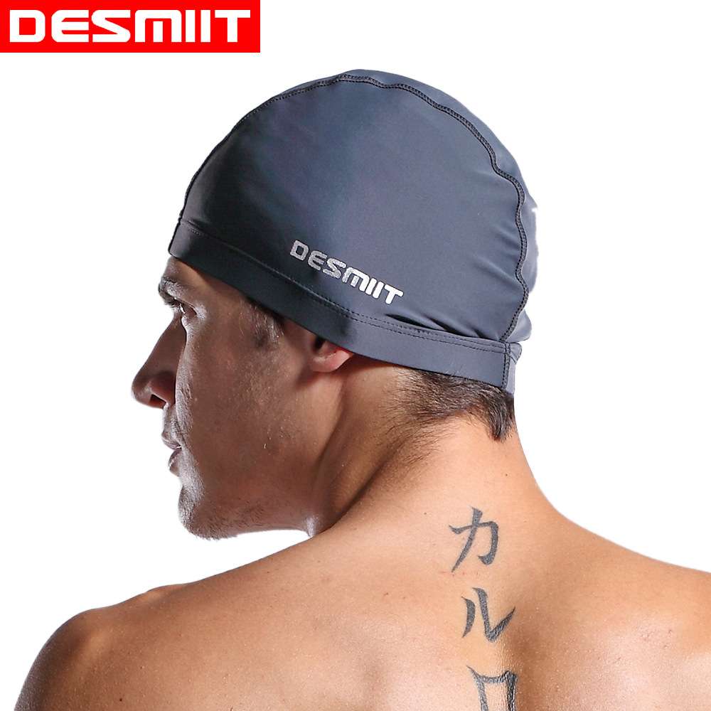 供应desmiit男士泳帽纯色泳帽锦纶游泳帽热卖泳帽S