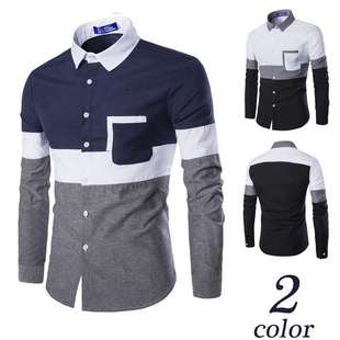 Cotton Dress Shirts Mens Casual Slim Fit Shirt牛津纺长袖衬衫