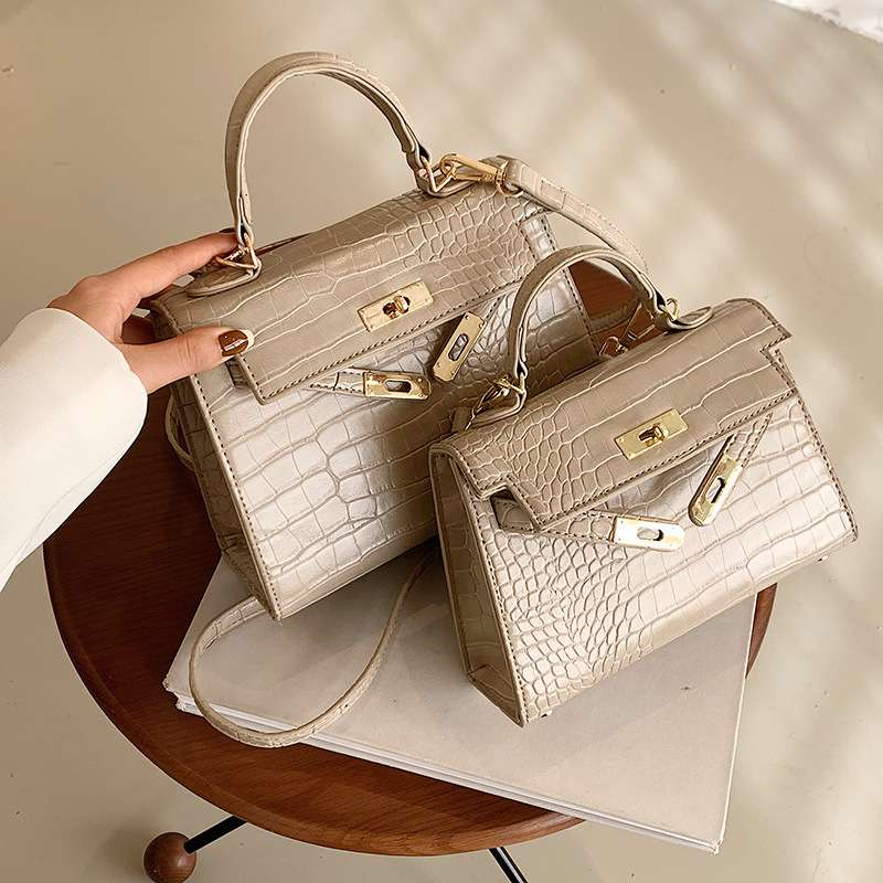 法国小众设计石头纹包包女秋冬2023新款质感手提包复古时尚斜挎包