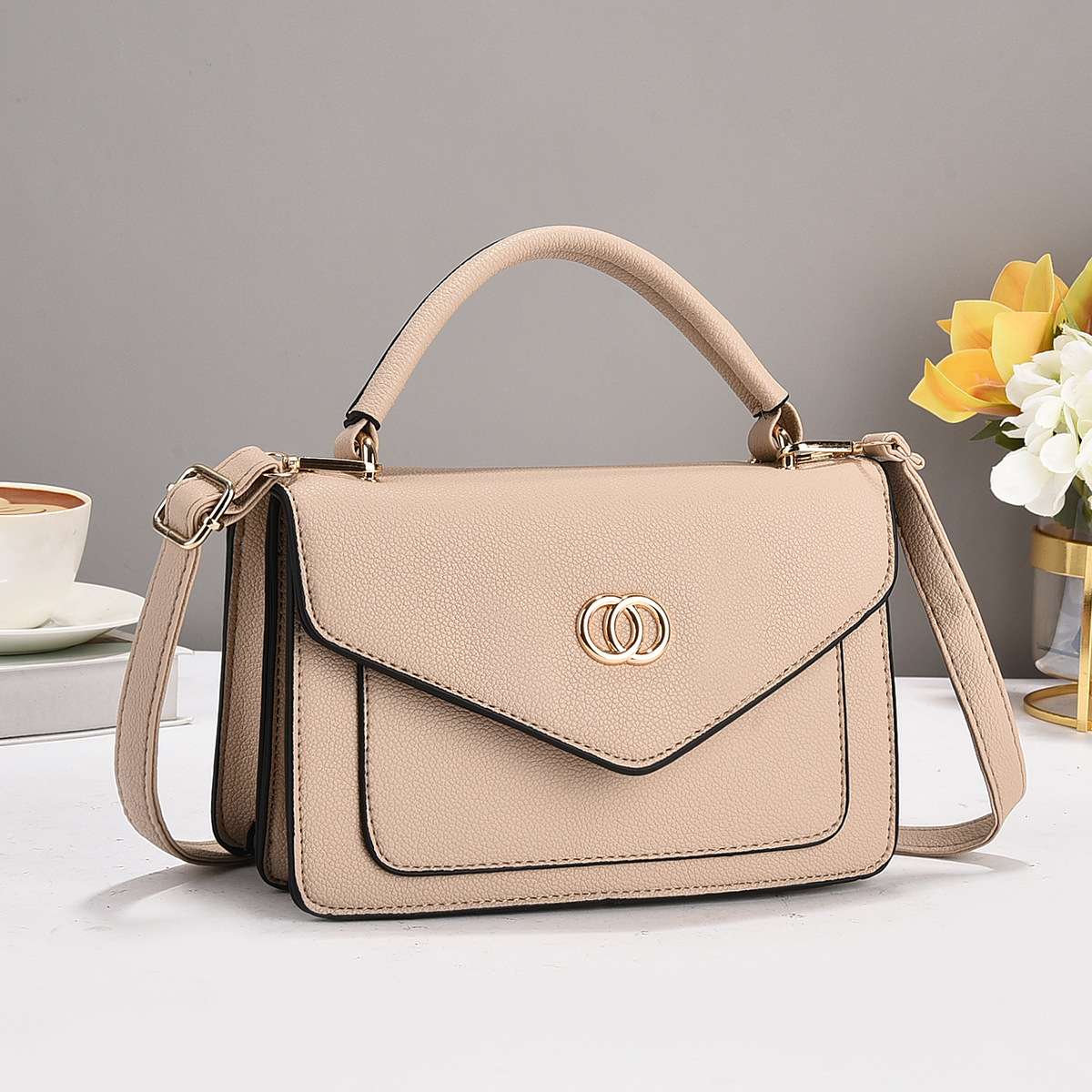 女包2024新款包包女韩版定型甜美时尚女包斜挎单肩手提包一件