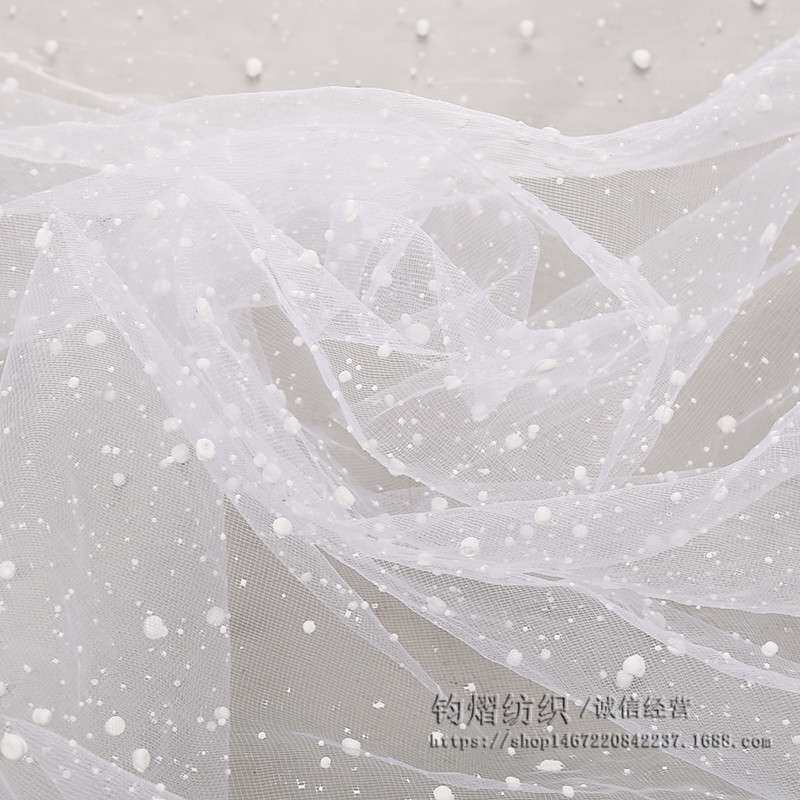 雪点纱白色小泡沫纱发泡小雪点鲜花包装材料珍珠纱手工diy纱