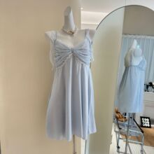 公主风薄款丝绸吊带睡裙女夏季带胸垫纯欲性感甜美短款睡衣连衣裙
