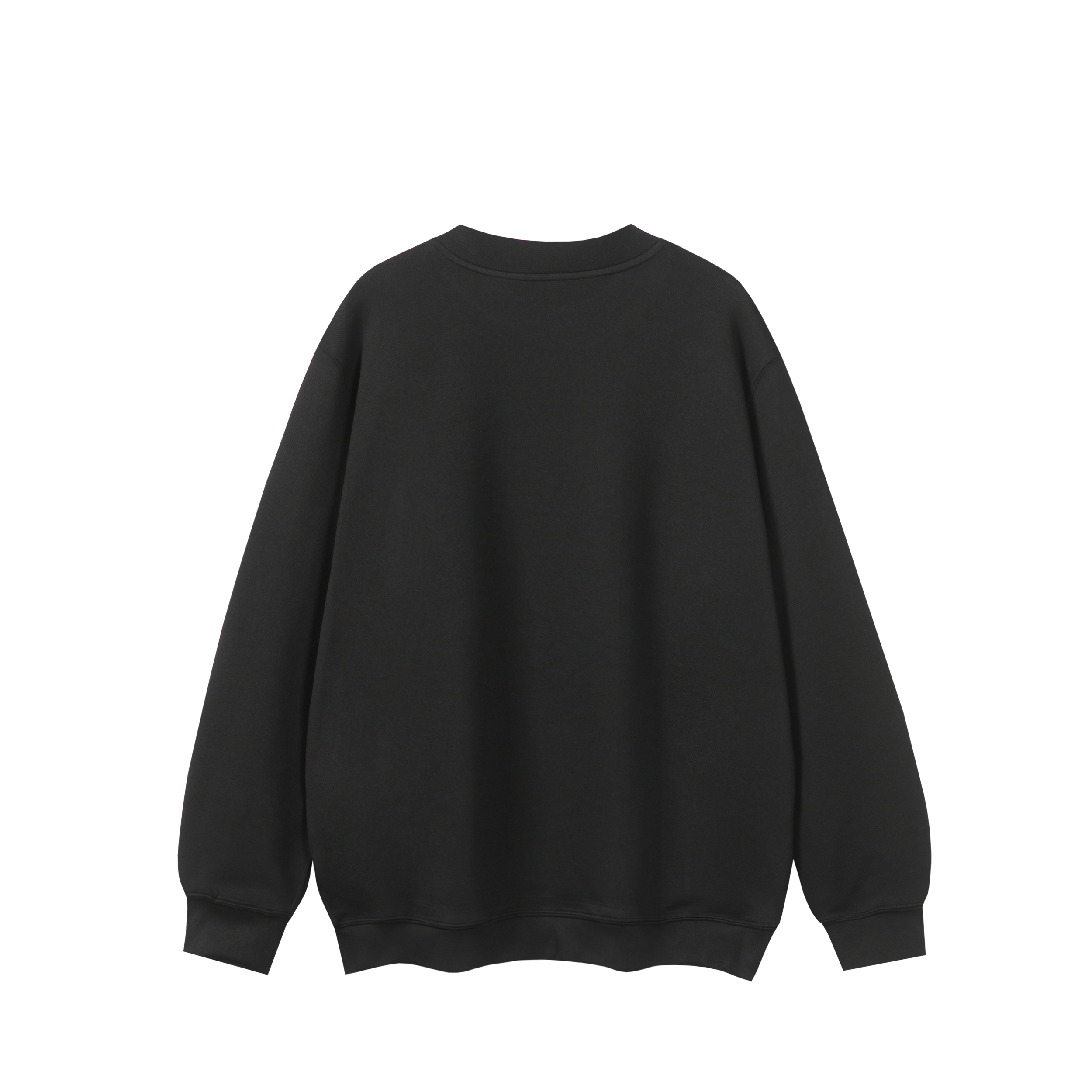 弎狸TIP 美式休闲德绒纯色圆领打底卫衣长袖男女宽松休闲百搭内搭