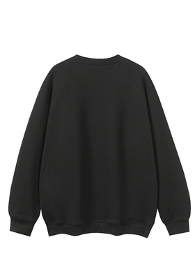 弎狸TIP 美式休闲德绒纯色圆领打底卫衣长袖男女宽松休闲百搭内搭