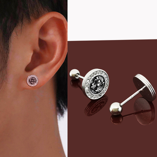 拧螺丝钛合金耳钉2025新款爆款潮男士痞帅耳环高级感单只复古耳饰