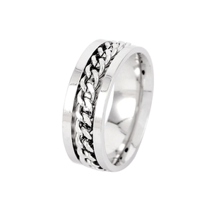 钛钢戒指2026新款爆款男士旋转自律食指环女不掉色小众设计单身戒