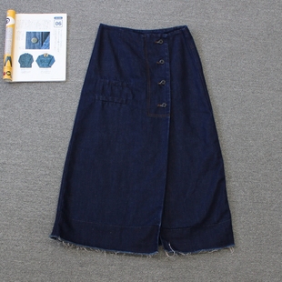 水客搞端系列 铂斤标 女装 多口袋牛仔半身裙we shi today F16