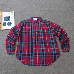 乐福佬仁 齐下副线 撤柜 女装 格子长袖衬衫 D16 we shitoday