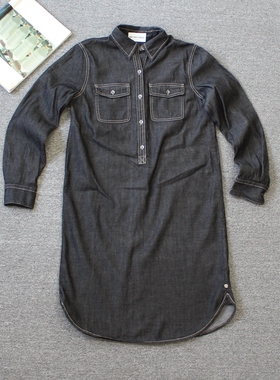 乐福佬仁 齐下副线 撤柜 女装 翻领长袖连衣裙 43we shitoday