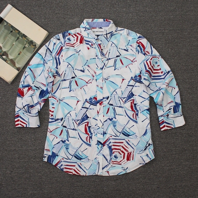 乐福佬仁齐下副线  女装复古印花  7分袖衬衫 A  we shi today