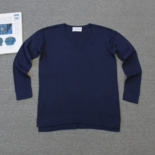 today 乐福佬仁女装 shi 瑕疵we F10 V领棉质针织衫