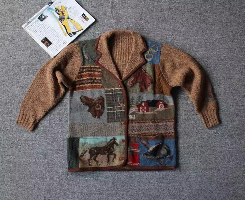 乐福佬仁老款羊毛混纺真皮包边提花女装外套毛衣 we shi todayC15,女装/女士精品,毛针织衫,淘宝优惠券,粉丝福利购,淘宝优惠卷