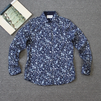 乐福佬仁 齐下副线 撤柜 女装 花卉纯棉长袖衬衫 43we shitoday