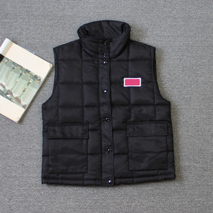 today 啃走男女同款 shi 羽绒马甲外套we 纯色立领无袖