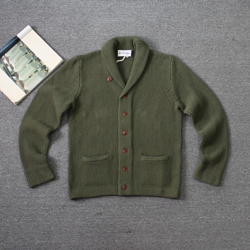 小奢 复古青果领 男装 针织毛衣外套 we shi today