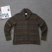 乐福佬仁双啊男装 today 纳瓦霍图腾翻领羊毛针织外套we shi