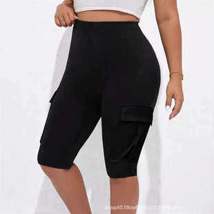 plus Summer 五分裤 pants shorts大码 Stretch women size Casual