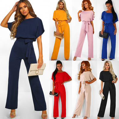 2019summer jumpsuit women pants ladies long trousers女连体裤