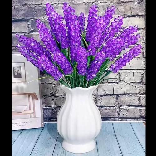 diy手工花串珠材料包散珠子客厅家居摆件紫色珠花卉风信子薰衣草