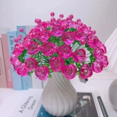 手工DIY大号水晶玫瑰材料包仿真花束高颜值透明 家居摆件 玫瑰花