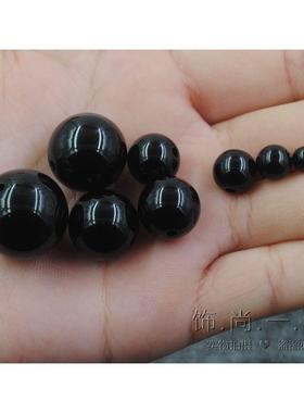 DIY手工配件手缝项链材料 穿珠仿珍珠环保黑色 动物眼睛散珠