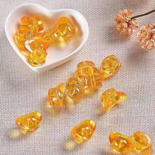 宝珠散珠diy手工串珠发财树摇钱树配件 14mm亚克力透明元 新款