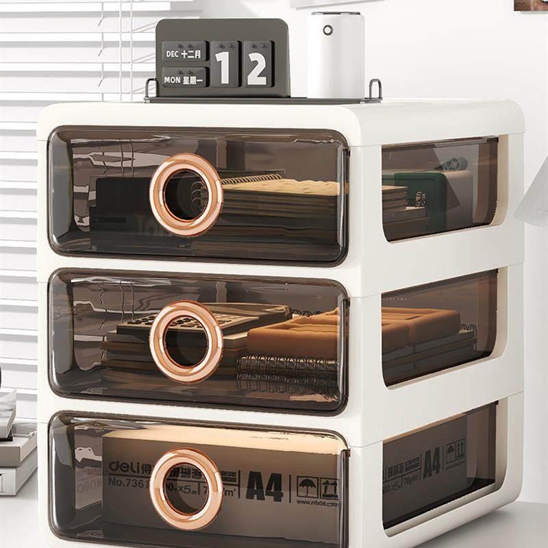 抽屉式透明桌面收纳盒A4文件文具置物架宿舍书桌办公桌整理收纳柜,收纳整理,桌面收纳盒,淘宝优惠券,粉丝福利购,淘宝优惠卷