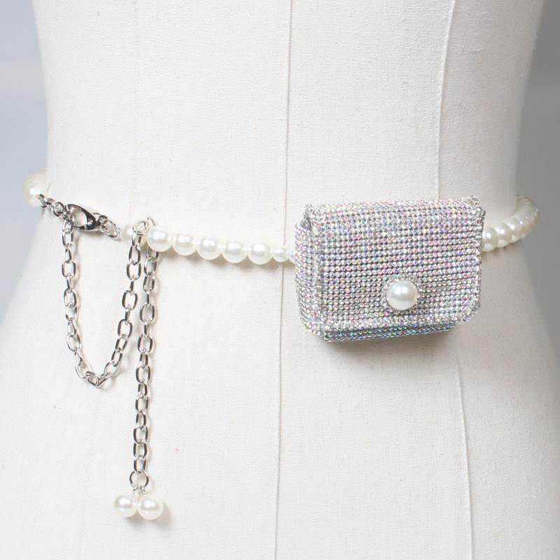 小香珍珠腰包配饰可拆卸链条腰带女水钻小包包装饰零钱链包ins潮,服饰配件/皮带/帽子/围巾,腰带/皮带/腰链,淘宝优惠券,粉丝福利购,淘宝优惠卷