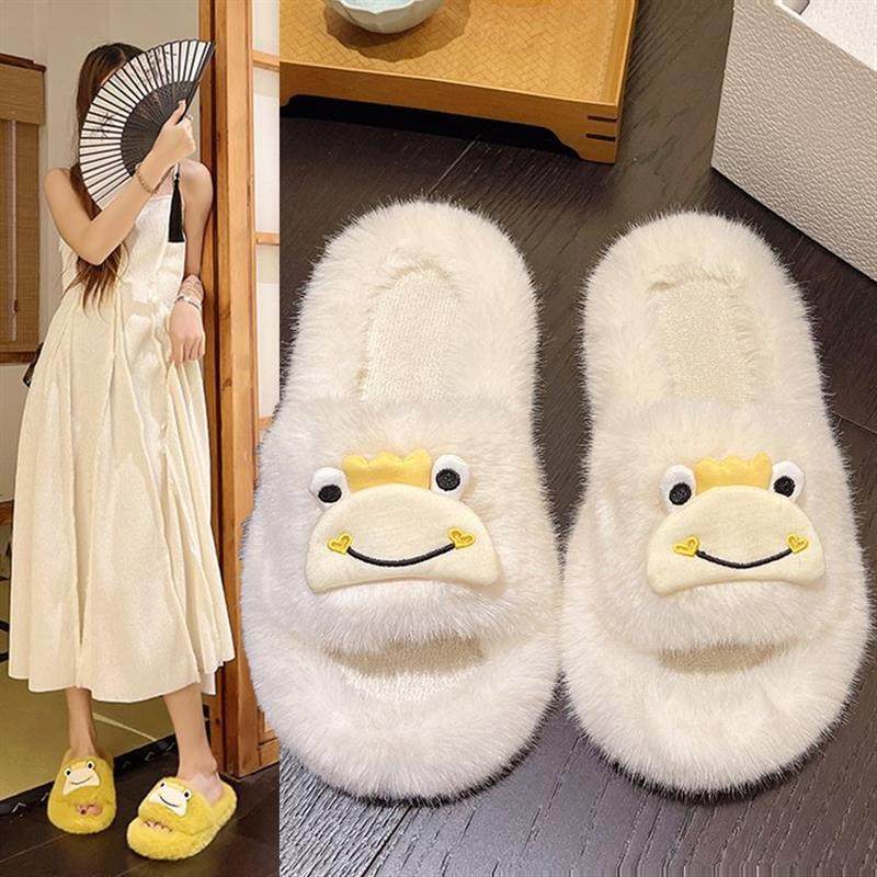 平底卡通可爱休闲2023新款秋冬季毛毛拖鞋女小众仙女风,居家布艺,居家凉拖/凉鞋,淘宝优惠券,粉丝福利购,淘宝优惠卷