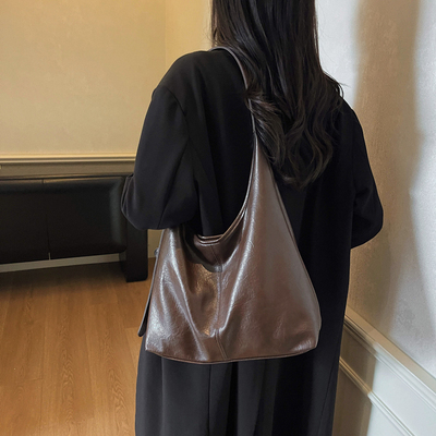 金玉鸟复古文艺轻奢小众设计感托特包日常百搭上班通勤气质大容量