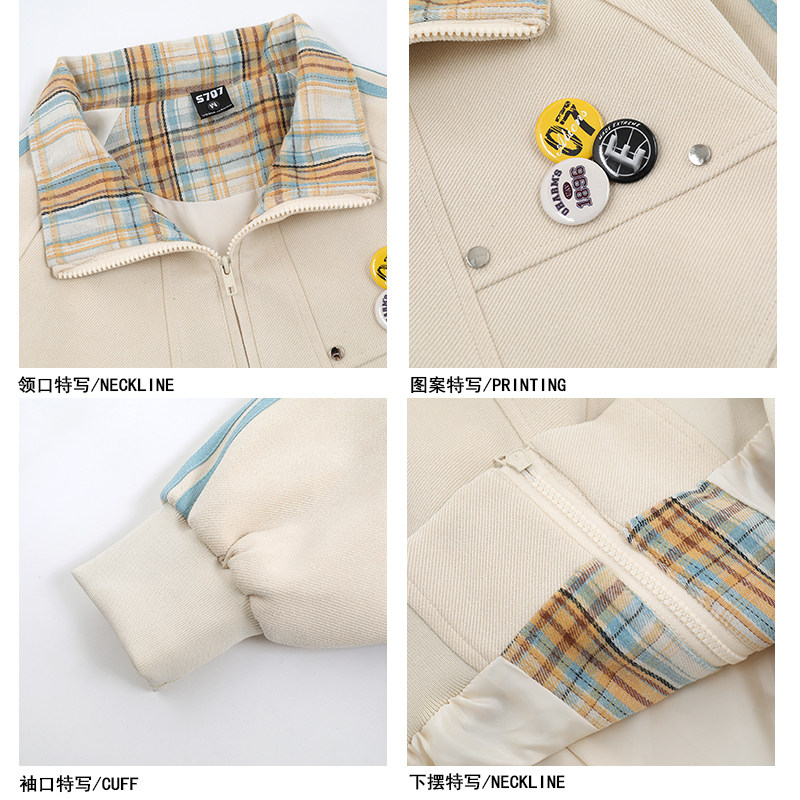 设计感解构款美式外套潮牌cleanfit哈灵顿夹克1015-JK136-P125,男装夹克,四季星座1015
