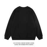 【直播品控】美式复古欧美人物印花宽松圆领卫衣外套WY265-P75，女装短外套，四季星座1015