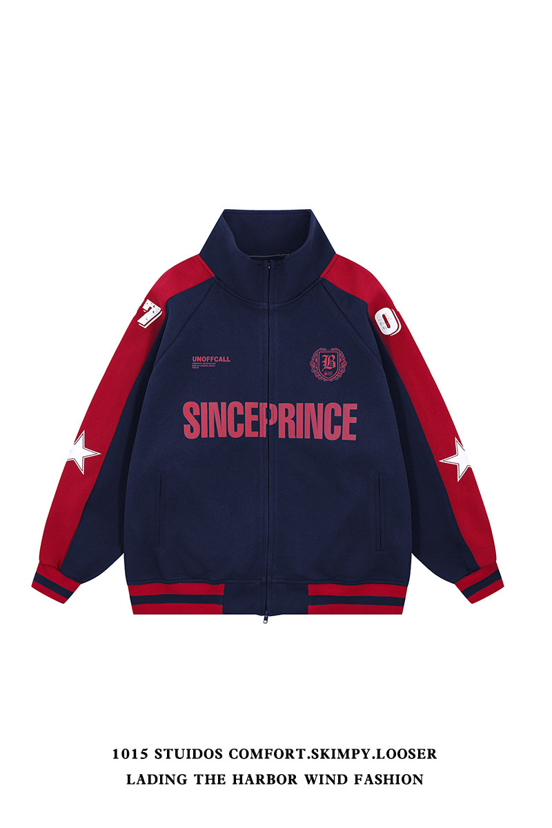（设计款）2025春季新款美式复古开衫卫衣外套1015-WY344-P98,男装夹克,四季星座1015