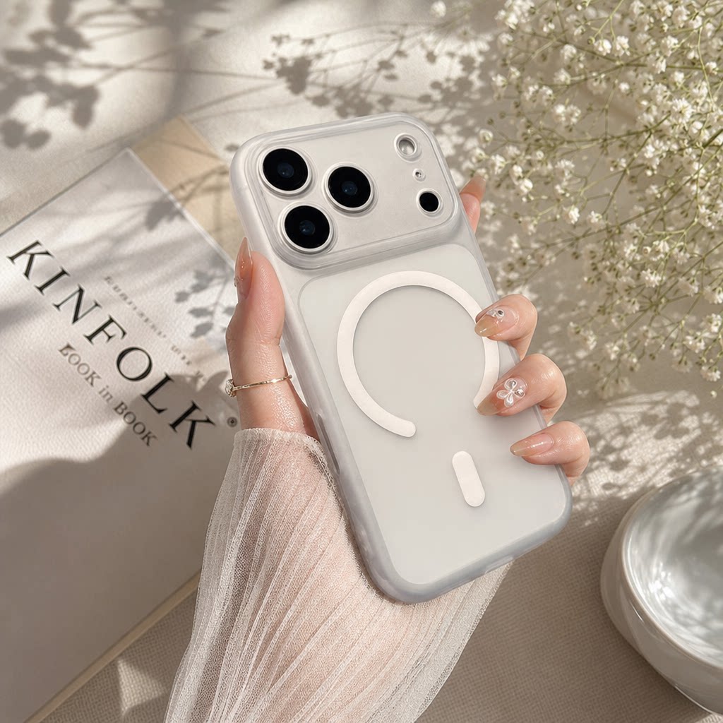 透白磨砂磁吸适用苹果iPhone17ProMax手机壳17Pro保护套17超薄不发黄防摔软壳全包Magsafe简约高级感