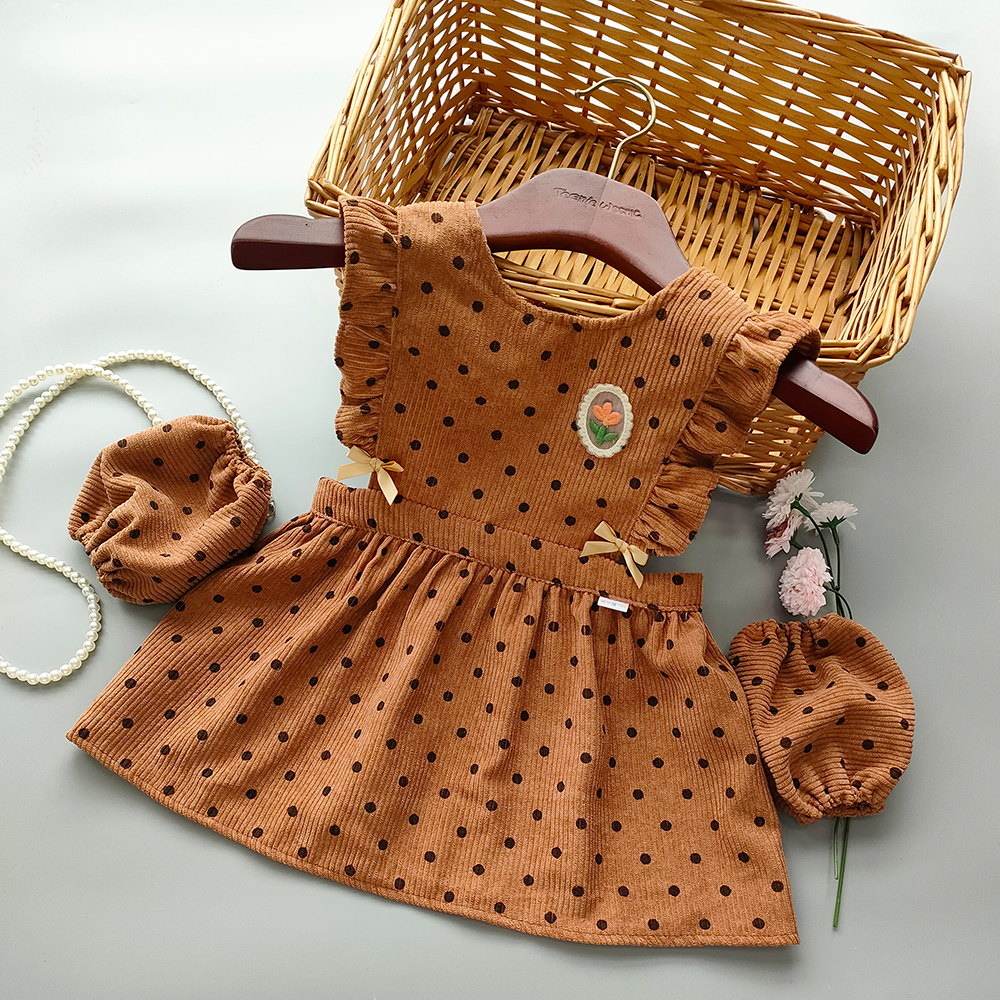 冬婴儿罩衣吃饭围兜灯芯绒宝宝防水防脏无袖围裙吃饭衣反穿衣