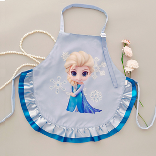 春夏秋冬薄款无袖防水公主儿童罩衣女童画画防污围裙围兜反穿衣