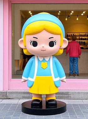 玻璃钢彩绘卡通娃娃潮玩摆件