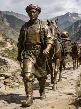 铸铜茶马古道雕塑定制加工厂家