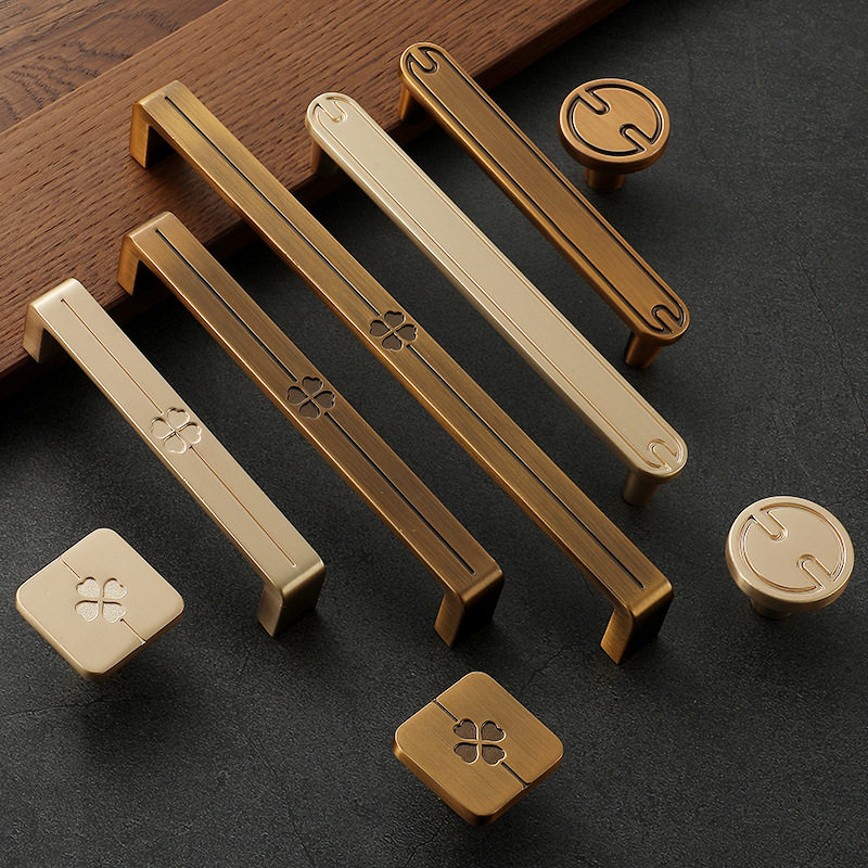 新中式铜拉丝衣柜门单孔小拉手现代简约橱柜抽屉轻奢锌合金门把手,基础建材,小拉手,淘宝优惠券,粉丝福利购,淘宝优惠卷