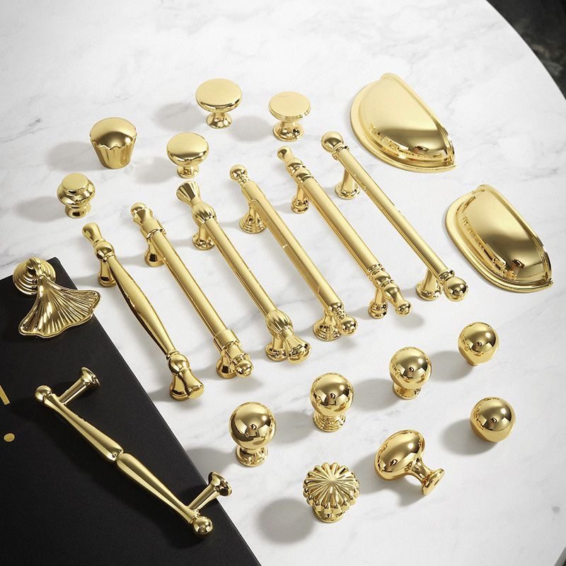 法式锌合金衣柜门拉手现代简约金色亮光抽屉单孔橱柜轻奢实心把手,基础建材,小拉手,淘宝优惠券,粉丝福利购,淘宝优惠卷