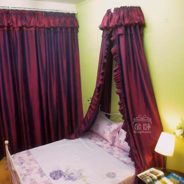 金卧通用双开门韩式公主宫廷欧式床幔/睡帘/床帘凯特王妃可配蚊帐