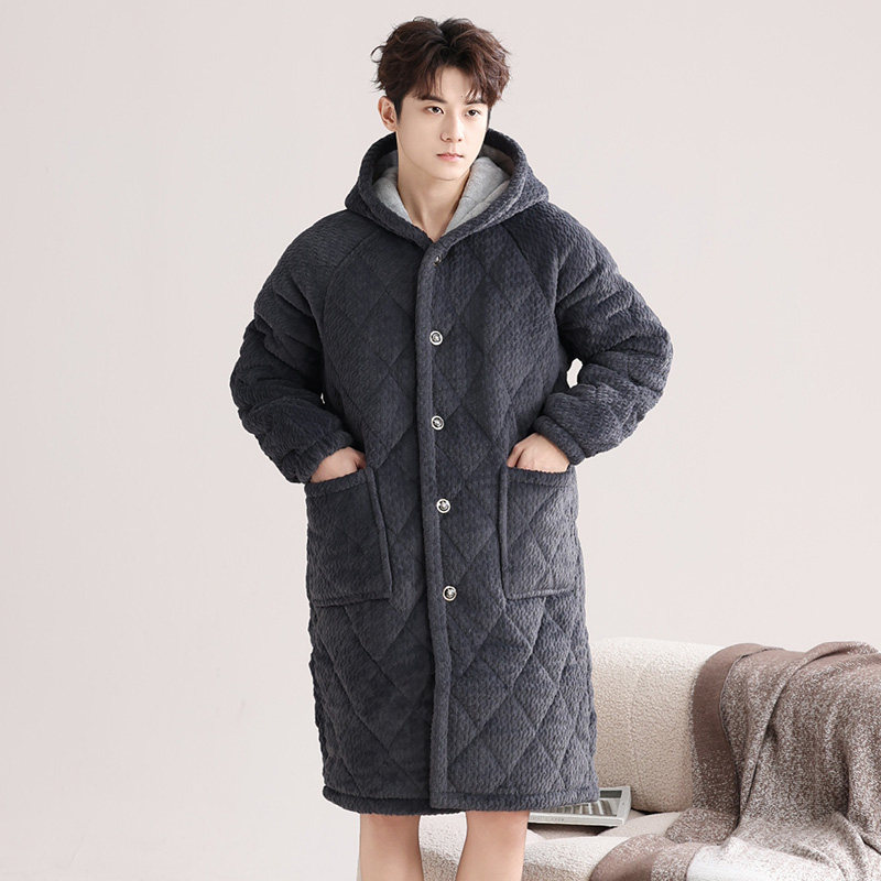 俞兆林连帽特厚三层夹棉睡袍男士浴袍法兰绒冬天睡衣加绒加厚珊瑚,女士内衣/男士内衣/家居服,睡袍/浴袍,淘宝优惠券,粉丝福利购,淘宝优惠卷