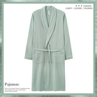 俞兆林睡袍男款2025新款长款睡衣纯棉布料100全棉a类秋季男士浴袍