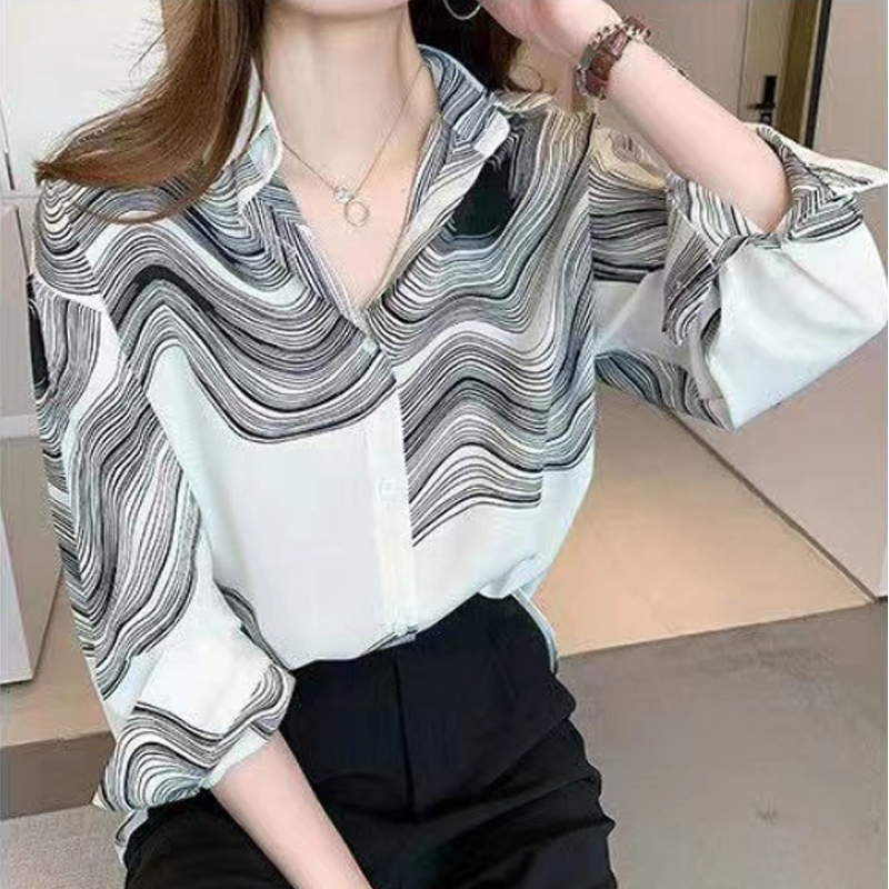 Style Loose Thin Long Sleeve Plus Size All-match Casual Top