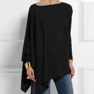 Solid color loose fitting long sleeved top纯色宽松长袖上衣女